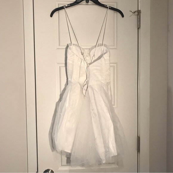 Selfie Leslie Smitten Sweetheart Neckline Chiffon Mini Party Dress - Picture 2 of 5